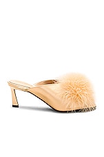 Saint Laurent Blanco 60 Mule in Soft Nude, view 1, click to view large image.