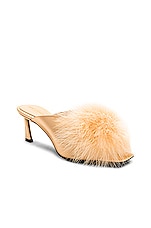 Saint Laurent Blanco 60 Mule in Soft Nude, view 2, click to view large image.