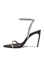 Saint Laurent Gippy 90 Sandal in Nero & Crystal, view 5, click to view large image.