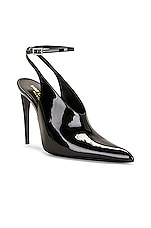Saint Laurent Kendall 110 Pump in Nero, view 2, click to view large image.