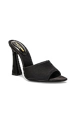 Saint Laurent Mule Sandal in Nero, view 2, click to view large image.