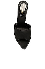 Saint Laurent Mule Sandal in Nero, view 4, click to view large image.