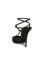 Saint Laurent Gillian Ankle Strap Pump in Nero, view 3, click to view large image.