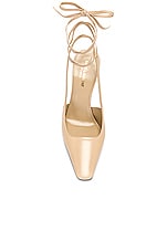 Saint Laurent Tom Lace Up Pump in Trench, view 4, click to view large image.