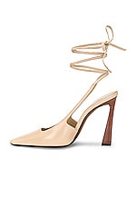 Saint Laurent Tom Lace Up Pump in Trench, view 5, click to view large image.