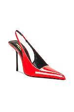 Saint Laurent Paloma Slingback Pump in Highlighter Coral, view 2, click to view large image.