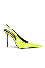 Saint Laurent Paloma Slingback Pump in Highlighter Yellow, view 1, click to view large image.