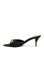 Saint Laurent Buckle Mule Sandal in Nero, view 5, click to view large image.
