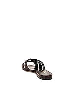 Saint Laurent Tribute Sandal in Barolo, view 3, click to view large image.