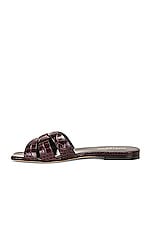 Saint Laurent Tribute Sandal in Barolo, view 5, click to view large image.