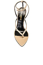 Saint Laurent Gippy Thong Sandal in Trench, view 4, click to view large image.