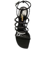 Saint Laurent Jerry Sandal in Nero, view 4, click to view large image.