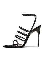 Saint Laurent Jerry Sandal in Nero, view 5, click to view large image.