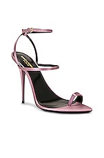 Saint Laurent Dive Sandal in Ancient Pink, view 2, click to view large image.