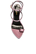 Saint Laurent Dive Sandal in Ancient Pink, view 4, click to view large image.