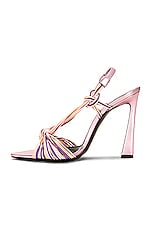 Saint Laurent Strappy Sandal in Malva, Peach & Gerbera, view 5, click to view large image.