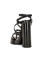 Saint Laurent Strappy Sandal in Nero, view 3, click to view large image.