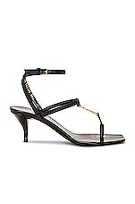 Saint Laurent Cassandra 60 Sandal in Patriot Navy, view 1, click to view large image.