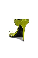 Saint Laurent Dive Sandal in Pea Green, view 3, click to view large image.