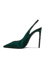Saint Laurent Zoe Slingback Pump in Dorian Green, view 5, click to view large image.