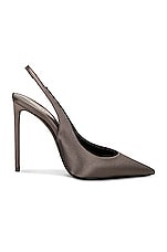Saint Laurent Zoe Slingback Pump in Storm Grey, view 1, click to view large image.