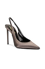 Saint Laurent Zoe Slingback Pump in Storm Grey, view 2, click to view large image.