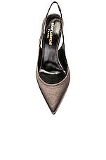 Saint Laurent Zoe Slingback Pump in Storm Grey, view 4, click to view large image.