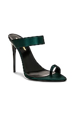 Saint Laurent Martha Sandal in Dorian Green, view 2, click to view large image.