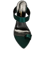 Saint Laurent Martha Sandal in Dorian Green, view 4, click to view large image.