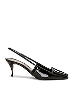 Saint Laurent 24 Slingback Pump in Nero, view 1, click to view large image.