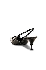 Saint Laurent 24 Slingback Pump in Nero, view 3, click to view large image.