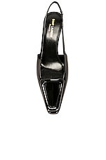 Saint Laurent 24 Slingback Pump in Nero, view 4, click to view large image.