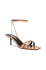 Saint Laurent Melody Sandal in Bisque, view 2, click to view large image.
