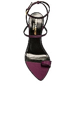 Saint Laurent Dive Sandal in Prune, view 4, click to view large image.