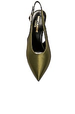 Saint Laurent Yasmeen Pump in Outcry Green, view 4, click to view large image.