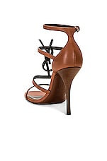 Saint Laurent Cassandra Heels in New Papaya, view 3, click to view large image.