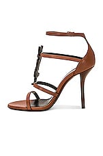 Saint Laurent Cassandra Heels in New Papaya, view 5, click to view large image.