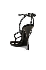 Saint Laurent Nadja Sandal in Nero & Jet, view 3, click to view large image.
