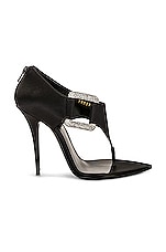 Saint Laurent Sean Sandal in Nero, view 1, click to view large image.