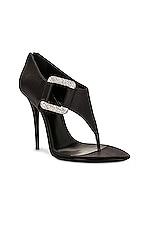 Saint Laurent Sean Sandal in Nero, view 2, click to view large image.