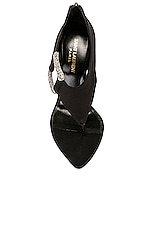 Saint Laurent Sean Sandal in Nero, view 4, click to view large image.