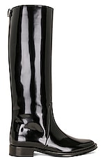 Saint Laurent Hunt Boot in Nero, view 1, click to view large image.
