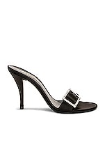 Saint Laurent Simone Mule Sandal in Nero, view 1, click to view large image.