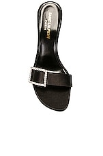 Saint Laurent Simone Mule Sandal in Nero, view 4, click to view large image.