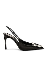 Saint Laurent Avenue Slingback Pump in Nero, view 1, click to view large image.