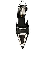 Saint Laurent Avenue Slingback Pump in Nero, view 4, click to view large image.