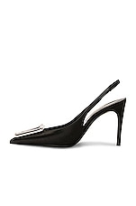 Saint Laurent Avenue Slingback Pump in Nero, view 5, click to view large image.