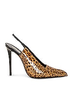 Saint Laurent Raven Slingback Pump in Manto Naturale, view 1, click to view large image.