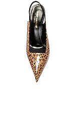 Saint Laurent Raven Slingback Pump in Manto Naturale, view 4, click to view large image.