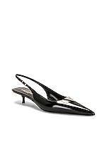 Saint Laurent Cherish Slingback Pump in Nero, view 2, click to view large image.